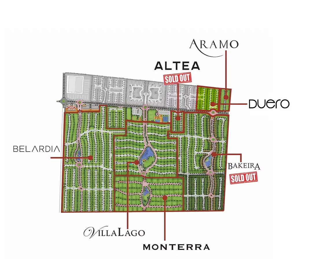 Plano maestro de Condado del Valle Metepec